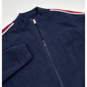 Marine Layer Lost & Found Men's‎ L Navy Wool Blend Full Zip Sweater